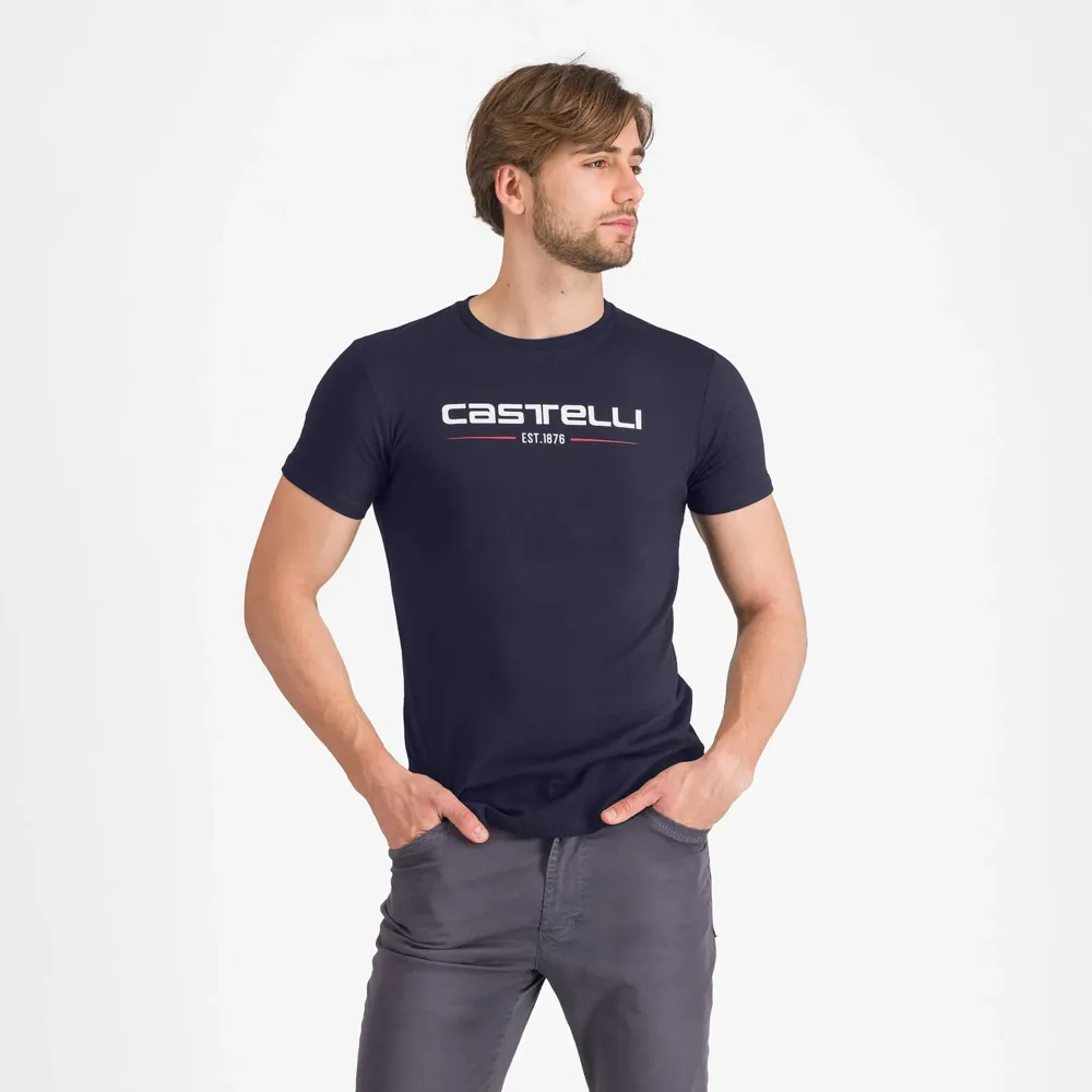 uPRISE Bikes Castelli '76 Men's T-Shirt - Belgian Blue | Price match, 365 day return s, 18-Month Warranty, Finance Available & Free UK Delivery