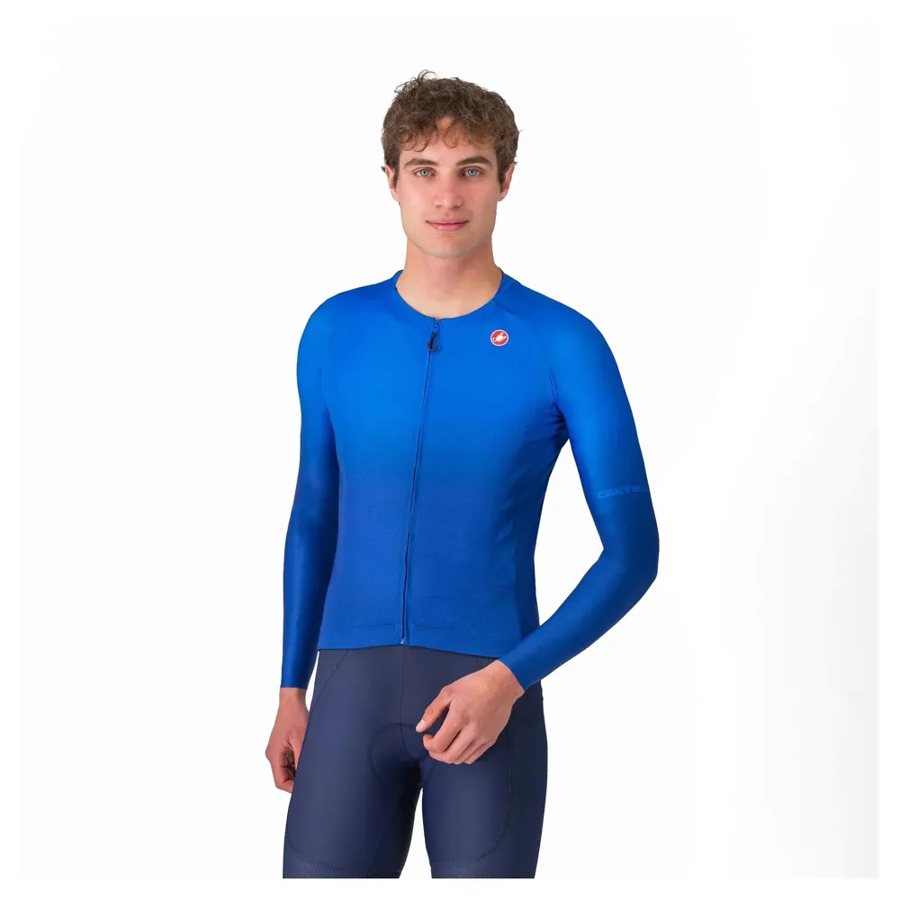 uPRISE Bikes Castelli UPF Men's Long Sleeve Jersey - Azzurro Italia | Price match, 365 day returns, 18-Month Warranty, Finance Available & Free UK Delivery