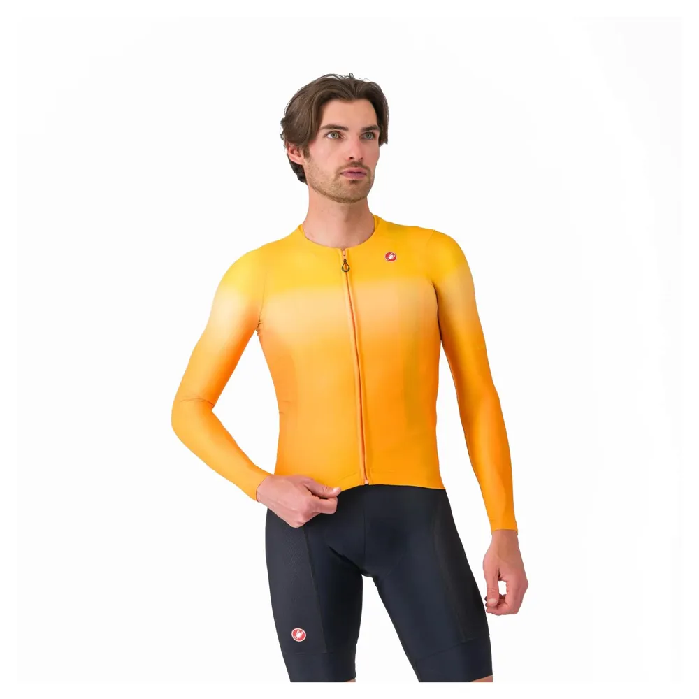 uPRISE Bikes Castelli UPF Men's Long Sleeve Jersey - Vivid Orange | Price match, 365 day returns, 18-Month Warranty, Finance Available & Free UK Delivery