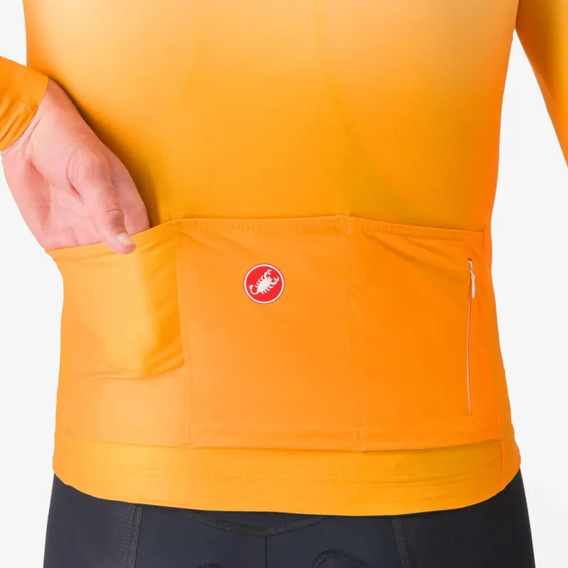 Castelli UPF Men's Long Sleeve Jersey - Vivid Orange-4