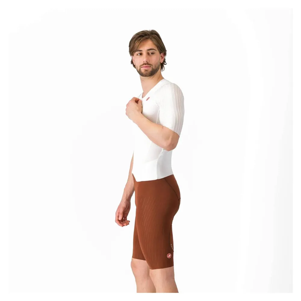 uPRISE Bikes Castelli Sanremo S Men's Speed Suit - White/Mocha | Price match, 365 day returns, 18-Month Warranty, Finance Available & Free UK Delivery