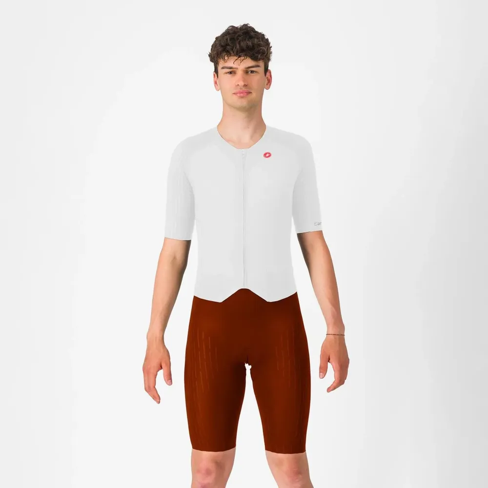 uPRISE Bikes Castelli Sanremo S Men's Speed Suit - White/Mocha | Price match, 365 day return s, 18-Month Warranty, Finance Available & Free UK Delivery