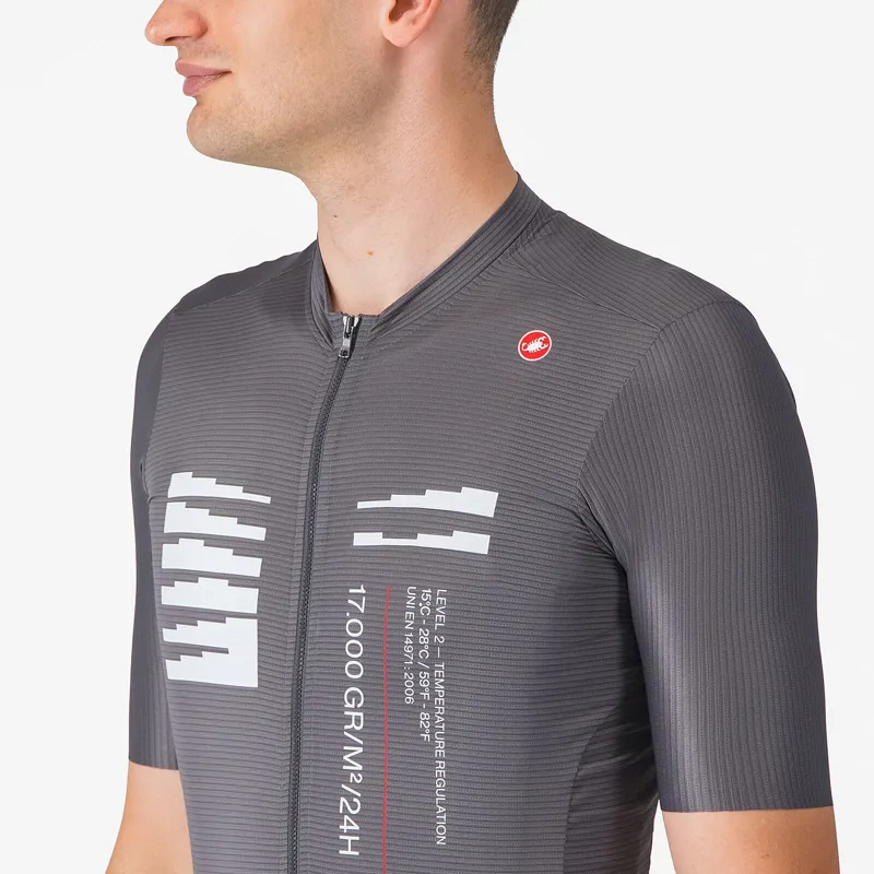 Castelli Espresso R-A/D Men's Short Sleeve Jersey - Smokey Grey-2