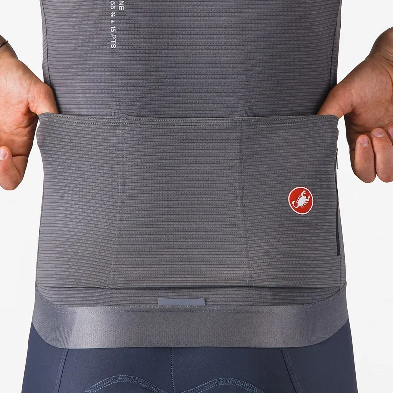Castelli Espresso R-A/D Men's Short Sleeve Jersey - Smokey Grey-4