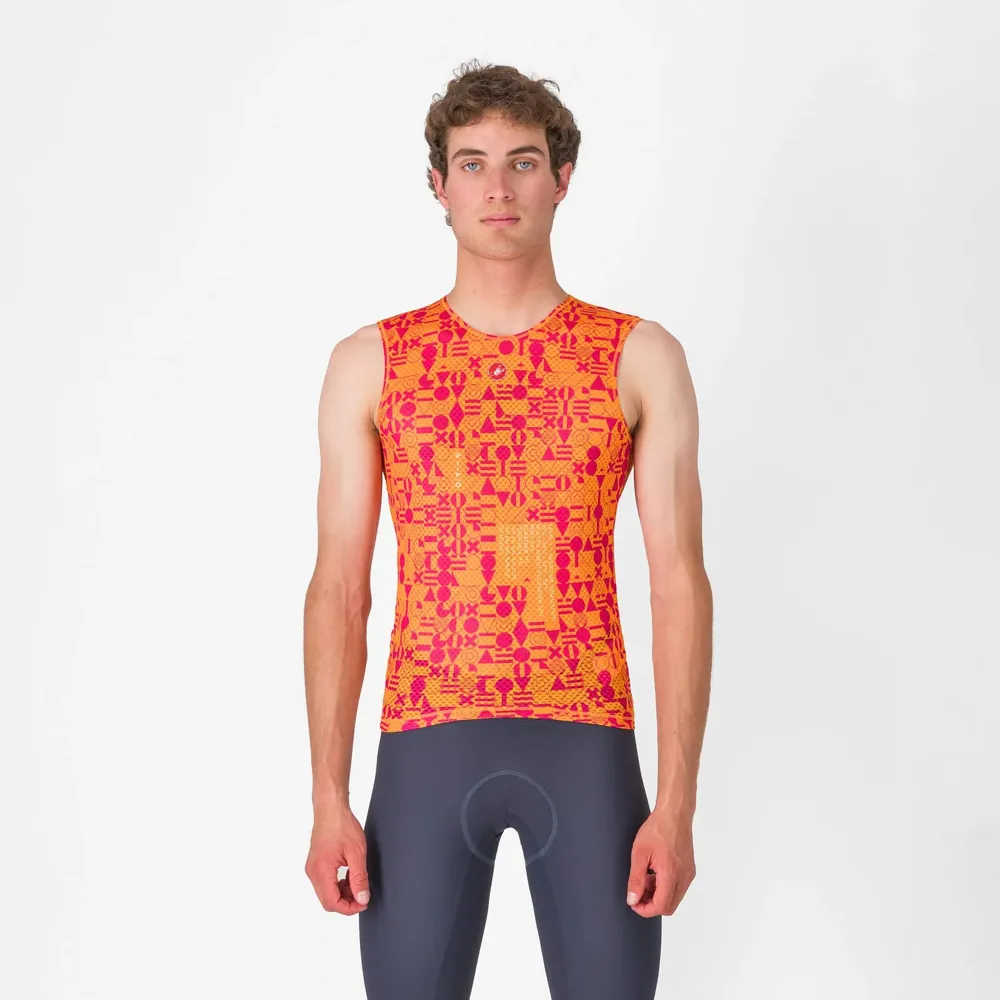 uPRISE Bikes Castelli Espresso R-A/D Men's Sleeveless Base Layer - Vivid Orange | Price match, 365 day return s, 18-Month Warranty, Finance Available & Free UK Delivery