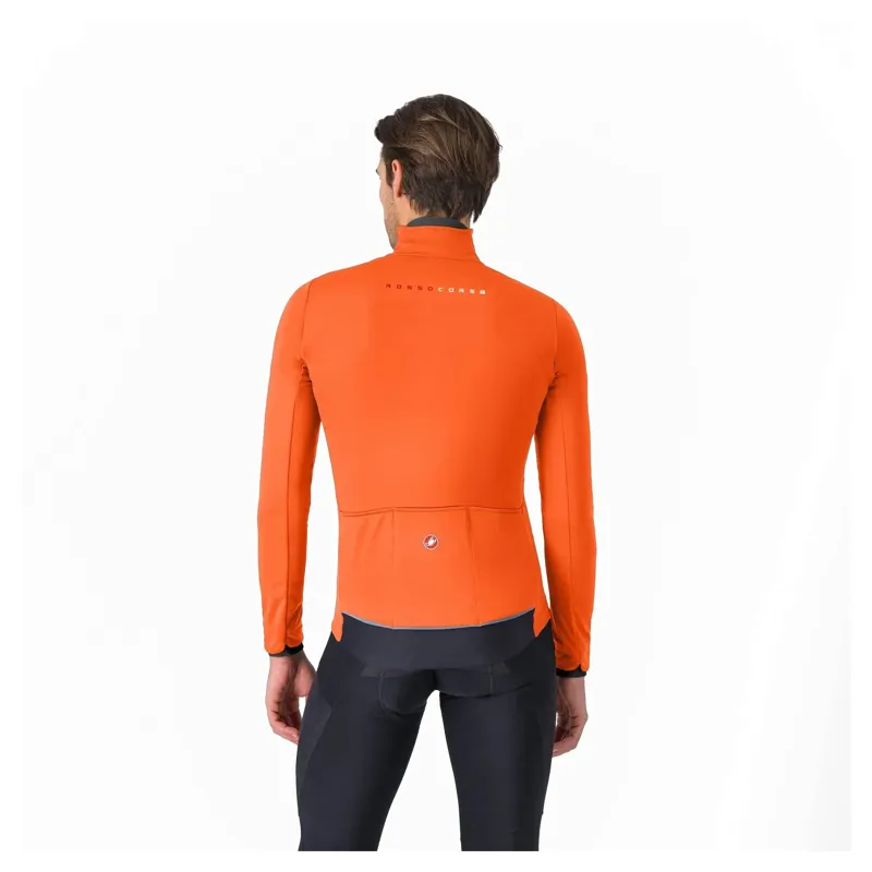 Castelli Alpha 150 Men's Windproof Jacket - Brilliant Orange/Dark Grey-1