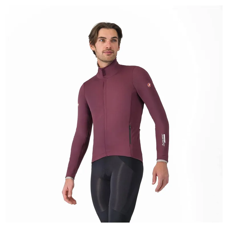 Castelli Alpha 150 Men's Windproof Jacket - Deep Bordeaux/Clay