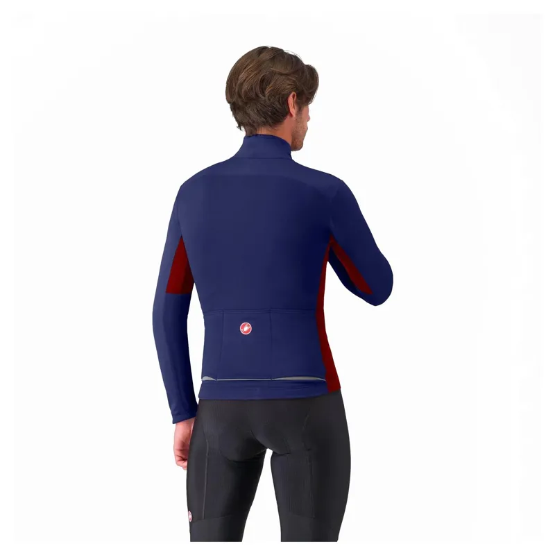Castelli Entrata 2 Men's Windproof Jacket - Belgian Blue/Bordeaux-1