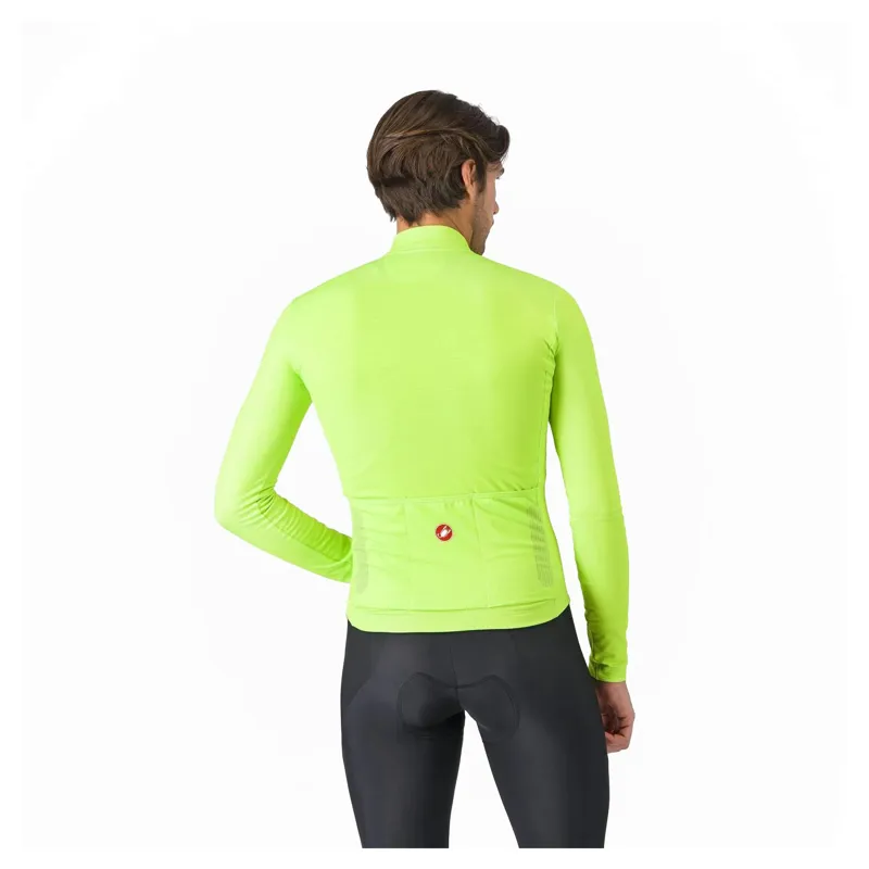 Castelli Puro 4 Men's Long Sleeve Jersey - Electric Lime-1