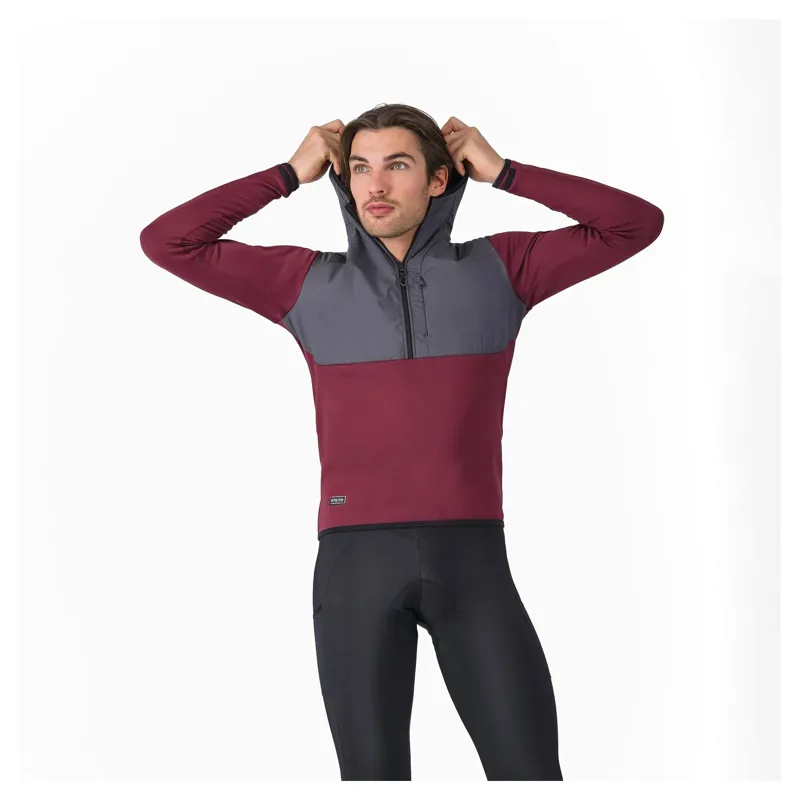 Castelli Unlimited Roam Men's Hoodie - Bordeaux/Lead Grey