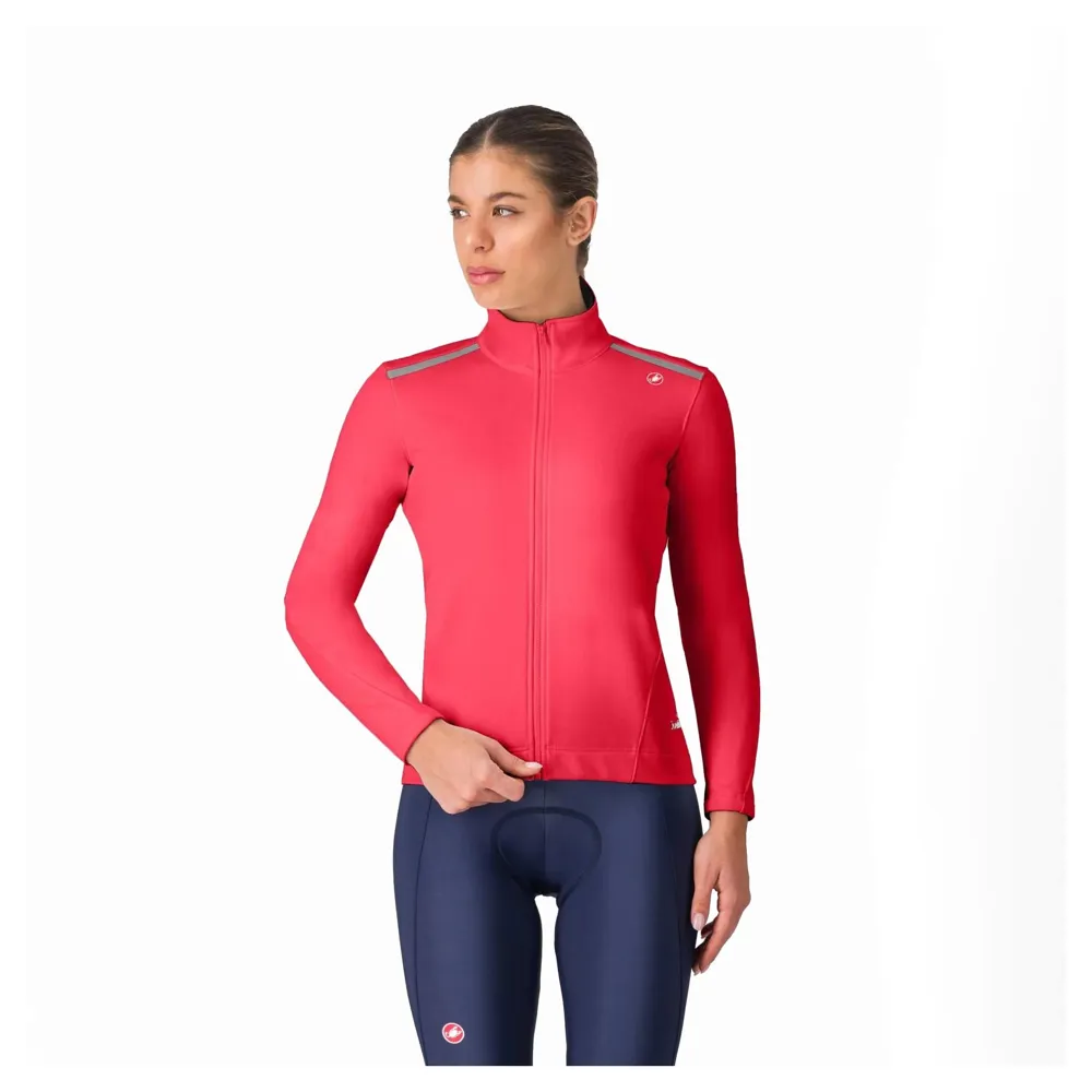 uPRISE Bikes Castelli Espresso Air Women's Windproof Jacket - Hibiscus | Price match, 365 day return s, 18-Month Warranty, Finance Available & Free UK Delivery