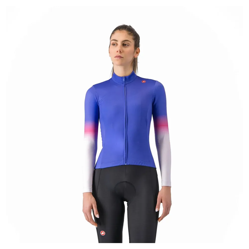 uPRISE Bikes Castelli Corso Thermal Women's Long Sleeve Jersey - Ultraviolet/Purple/Violet | Price match, 365 day return s, 18-Month Warranty, Finance Available & Free UK Delivery
