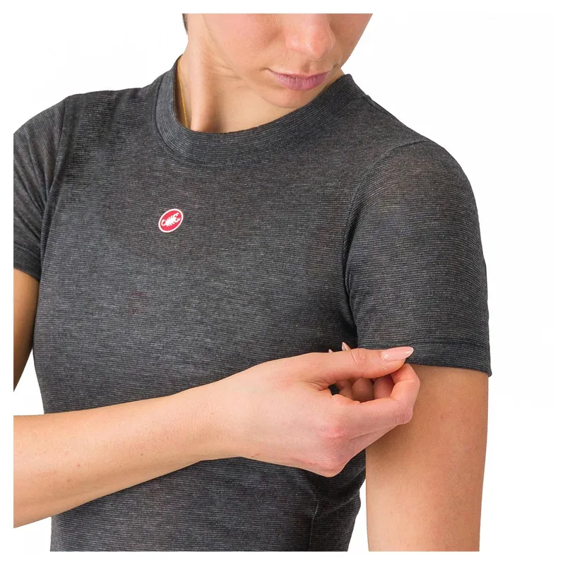 Castelli Medio Women's Short Sleeve Base Layer - Melange Grey-2