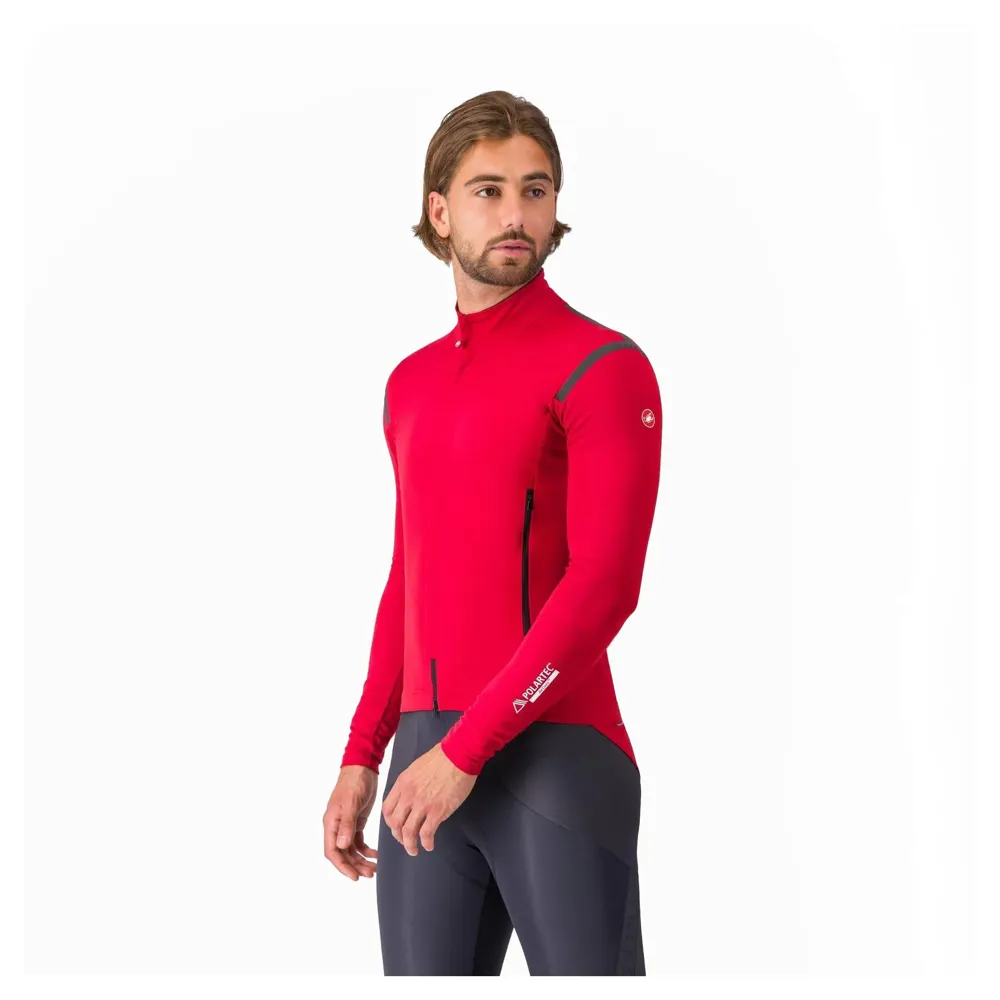 uPRISE Bikes Castelli Perfetto RoS 3 Men's Windproof Jacket - Rich Red/Black Reflex | Price match, 365 day return s, 18-Month Warranty, Finance Available & Free UK Delivery