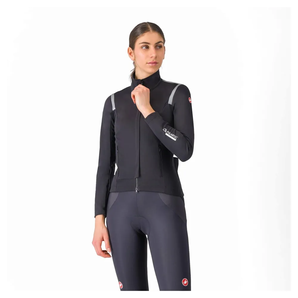 uPRISE Bikes Castelli Perfetto RoS 3 Women's Jacket - Light Black/Silver Reflex | Price match, 365 day return s, 18-Month Warranty, Finance Available & Free UK Delivery