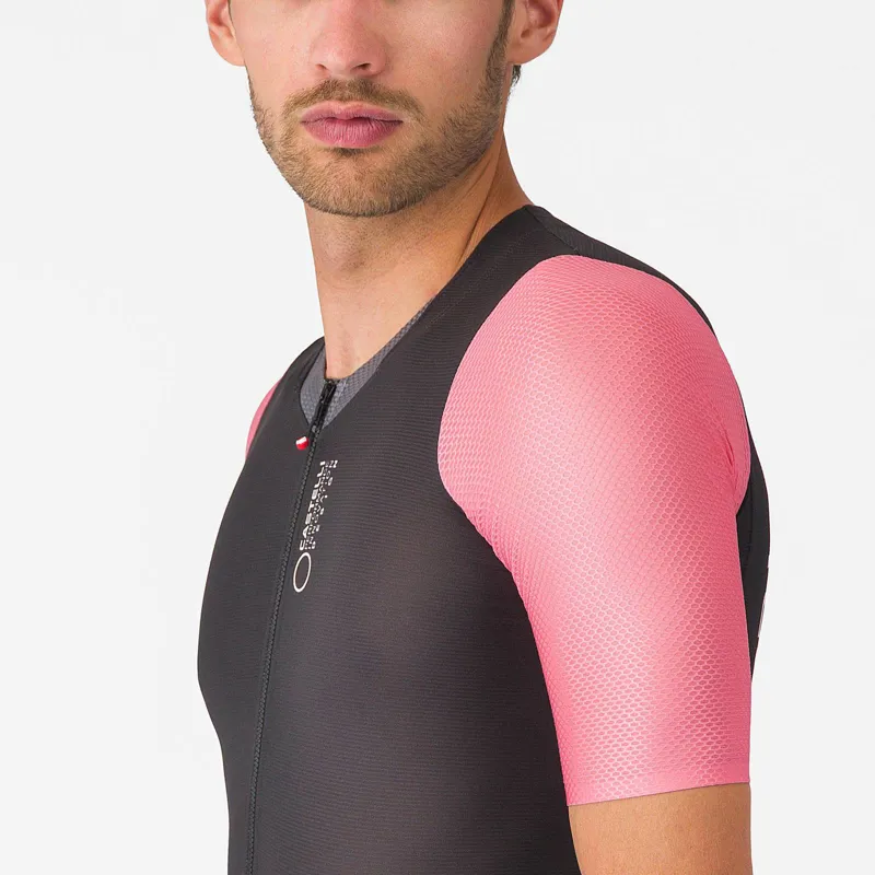 Castelli Saturday Morning Men's Skin Suit - Black/Rosa Giro/Smoky Grey-2