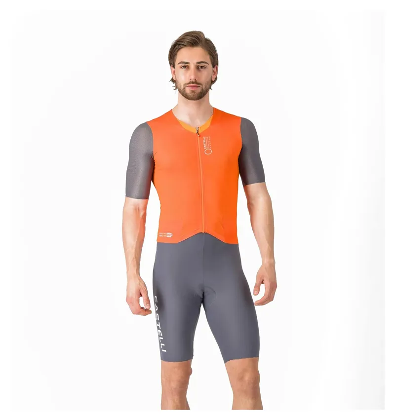 Castelli Saturday Morning Men's Skin Suit - Brilliant Orange/Vivid Orange