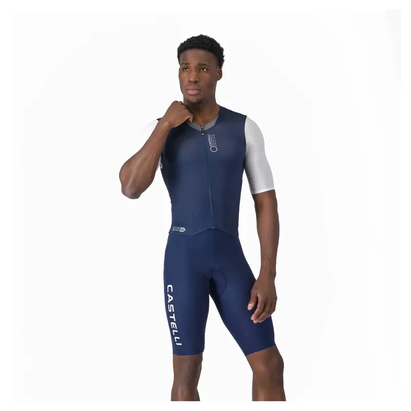 Castelli Saturday Morning Men's Skin Suit - Belgian Blue/White