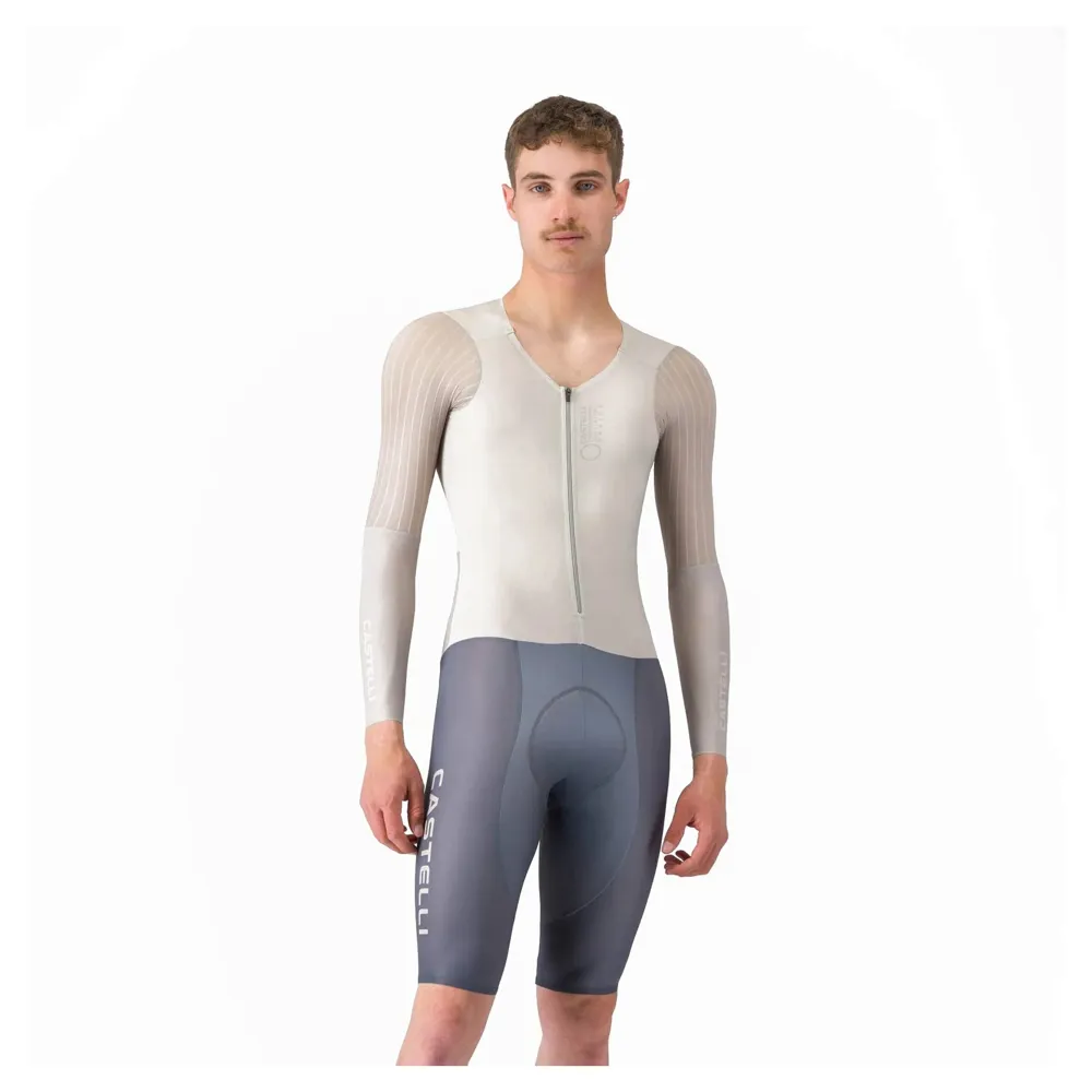 uPRISE Bikes Castelli Body Paint V TT Men's Speed Suit - Silver Moon/Clay/Smoky Grey | Price match, 365 day returns, 18-Month Warranty, Finance Available & Free UK Delivery