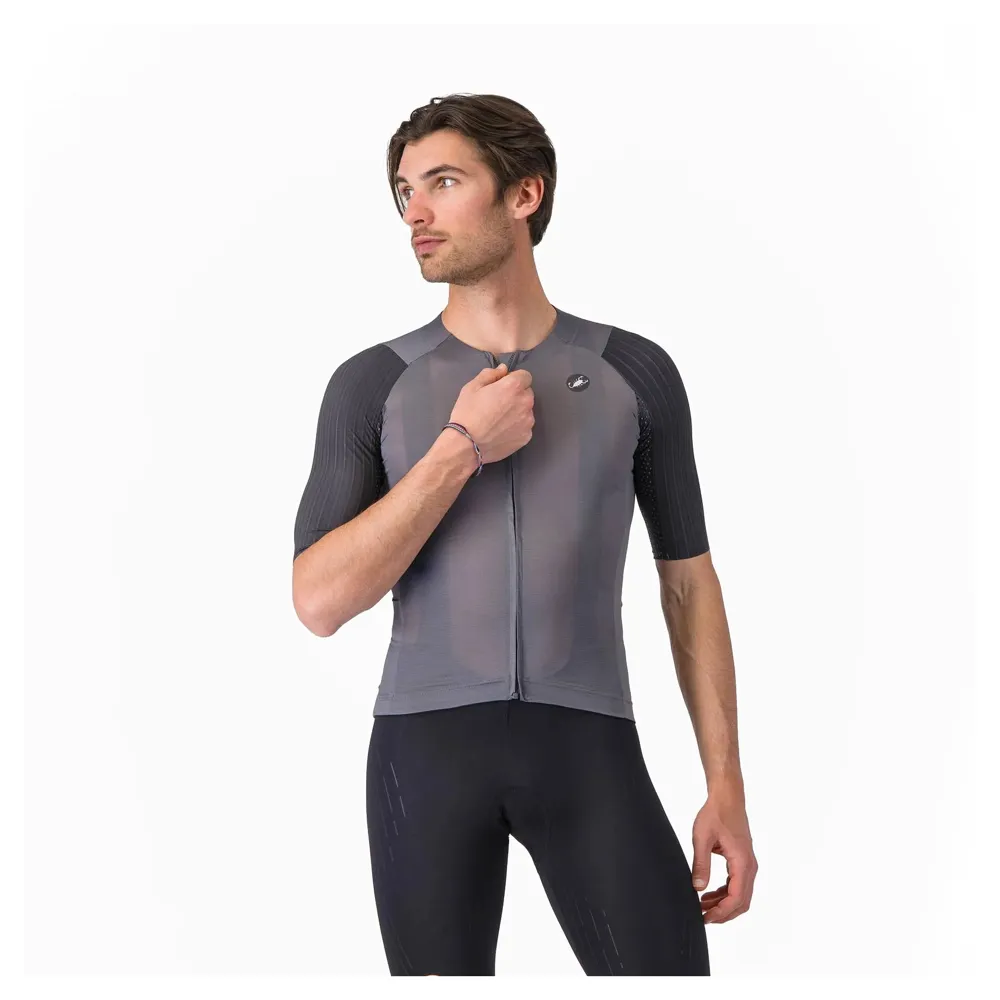 uPRISE Bikes Castelli Aero Race 8S Men's Short Sleeve Jersey - Smoky Grey | Price match, 365 day returns, 18-Month Warranty, Finance Available & Free UK Delivery