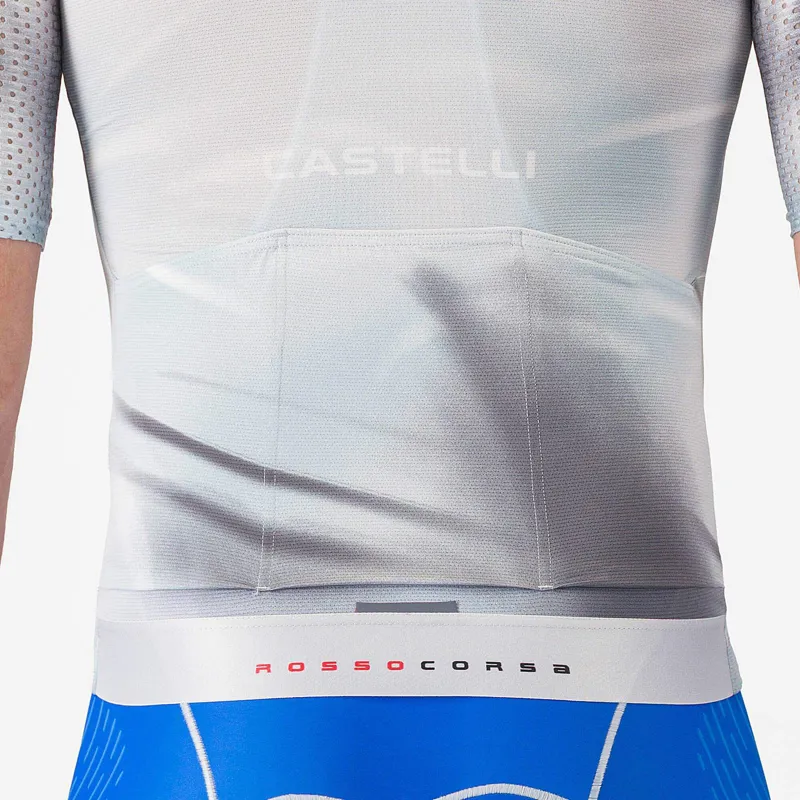 Castelli Aero Race 8S Men's Short Sleeve Jersey - Silver Grey/Smoky Grey-5