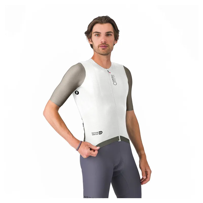 Castelli Corretto Men's Short Sleeve Jersey - Ivory/Clay/Black