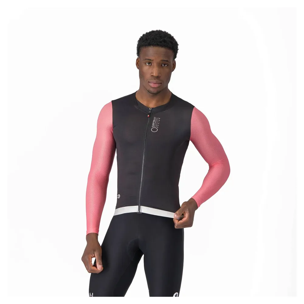 uPRISE Bikes Castelli Corretto Men's Long Sleeve Jersey - Black/Rosa Giro/Silver Moon | Price match, 365 day returns, 18-Month Warranty, Finance Available & Free UK Delivery