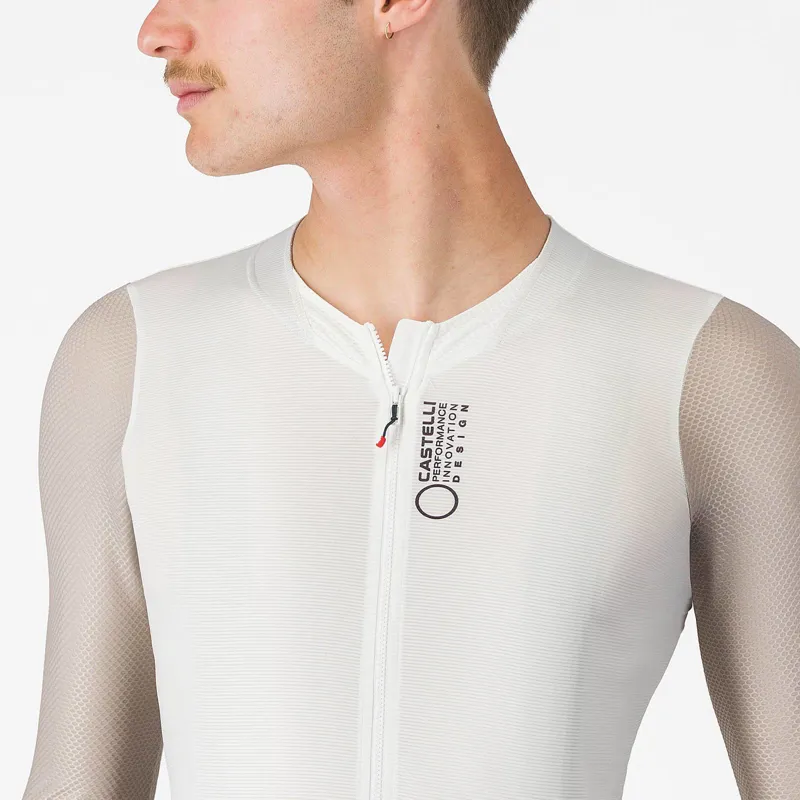 Castelli Corretto Men's Long Sleeve Jersey - Ivory/Clay/Black-2
