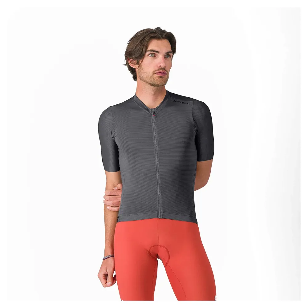 uPRISE Bikes Castelli Espresso 2 Men's Short Sleeve Jersey - Smoky Grey | Price match, 365 day returns, 18-Month Warranty, Finance Available & Free UK Delivery