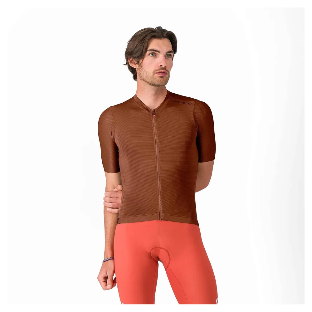 uPRISE Bikes Castelli Espresso 2 Men's Short Sleeve Jersey - Mocha | Price match, 365 day returns, 18-Month Warranty, Finance Available & Free UK Delivery