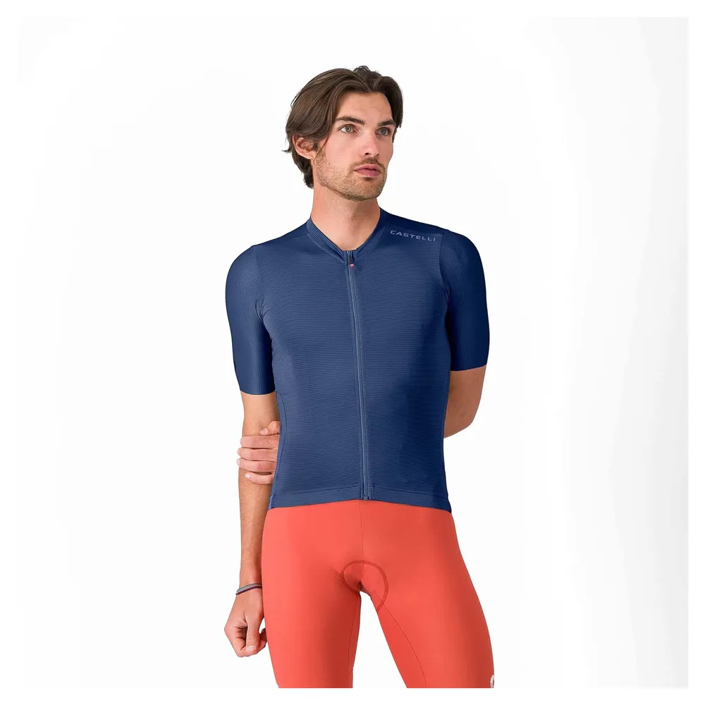 uPRISE Bikes Castelli Espresso 2 Men's Short Sleeve Jersey - Belgian Blue | Price match, 365 day returns, 18-Month Warranty, Finance Available & Free UK Delivery