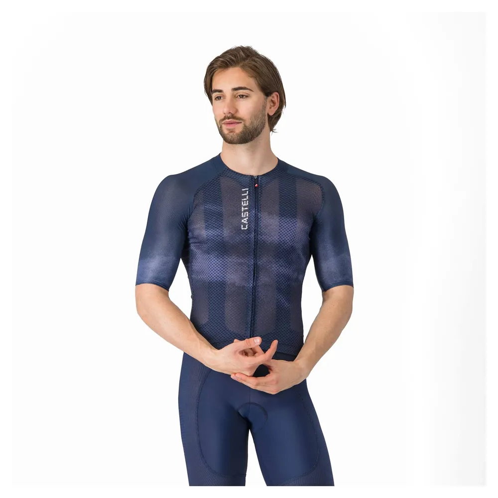 uPRISE Bikes Castelli Climber's A/C Men's Short Sleeve Jersey - Belgian Blue/Winter Sky | Price match, 365 day returns, 18-Month Warranty, Finance Available & Free UK Delivery