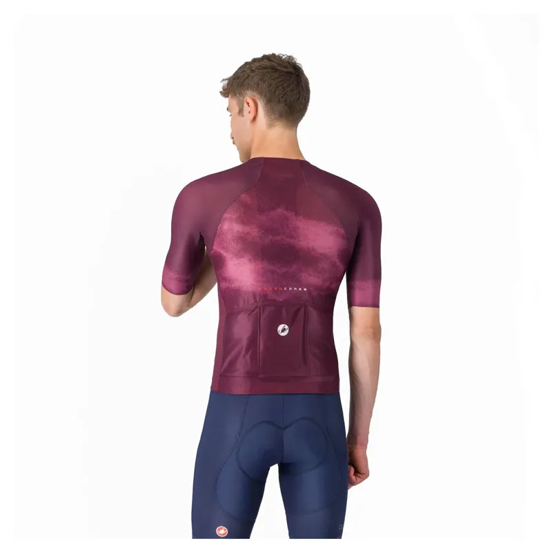 Castelli Climber's A/C Men's Short Sleeve Jersey - Bordeaux/White-1