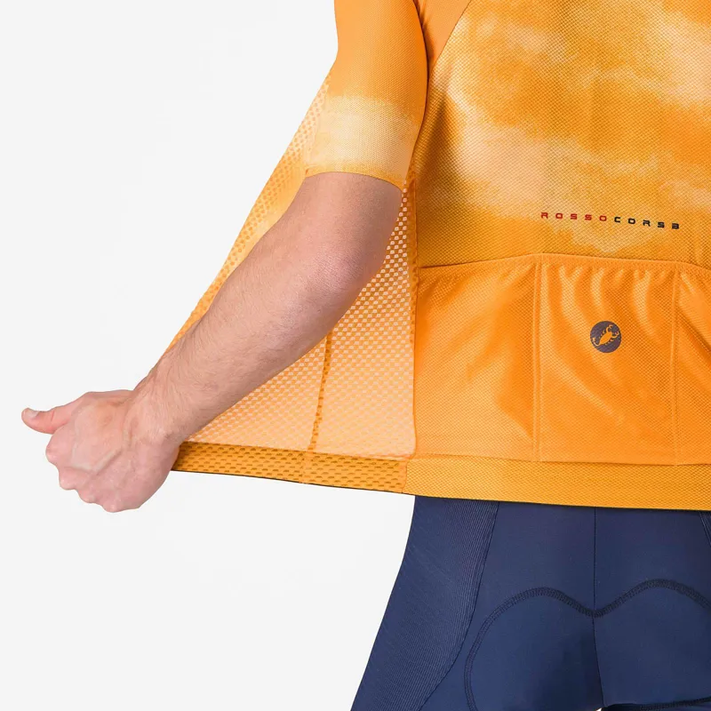 Castelli Climber's A/C Men's Short Sleeve Jersey - Vivid Orange/Smoky Grey-4