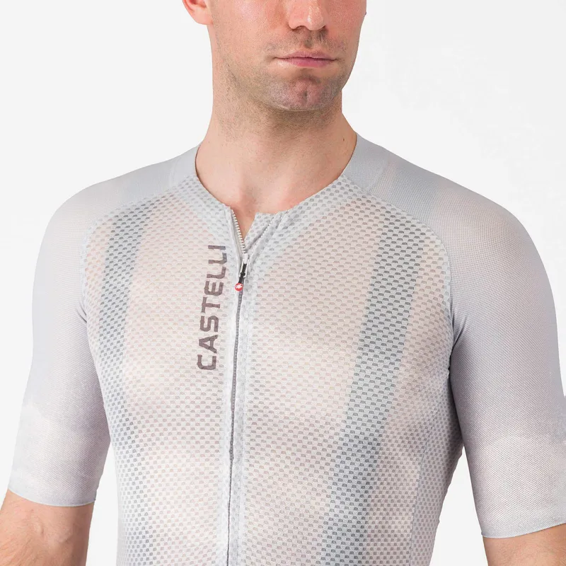 Castelli Climber's A/C Men's Short Sleeve Jersey - Silver Grey/Smoky Grey-2
