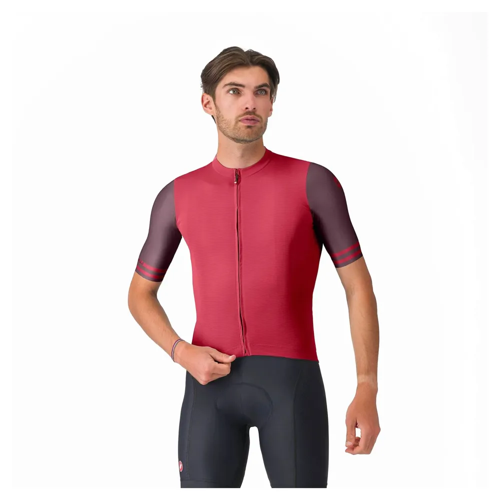 uPRISE Bikes Castelli Prologo Lite 2 Men's Short Sleeve Jersey - Rich Red/Bordeaux | Price match, 365 day returns, 18-Month Warranty, Finance Available & Free UK Delivery