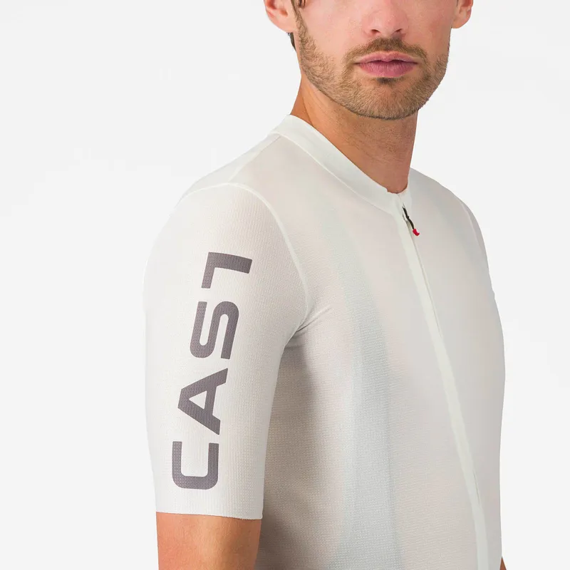 Castelli Entrata Apex Men's Short Sleeve Jersey - Ivory/Smoky Grey-2