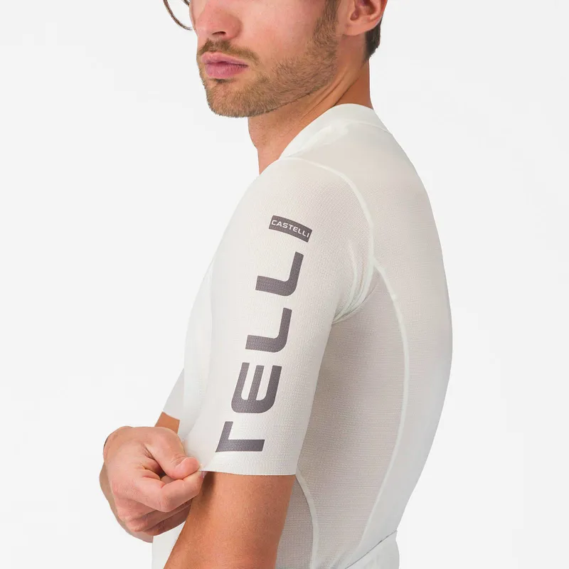 Castelli Entrata Apex Men's Short Sleeve Jersey - Ivory/Smoky Grey-3