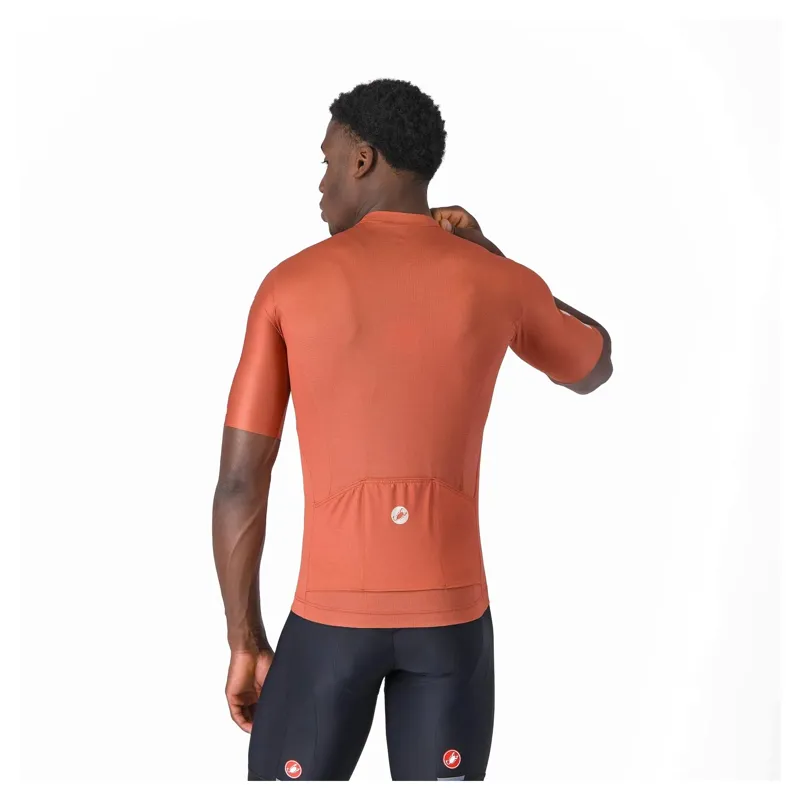 Castelli Entrata Apex Men's Short Sleeve Jersey - Paprika/Silver Moon-1
