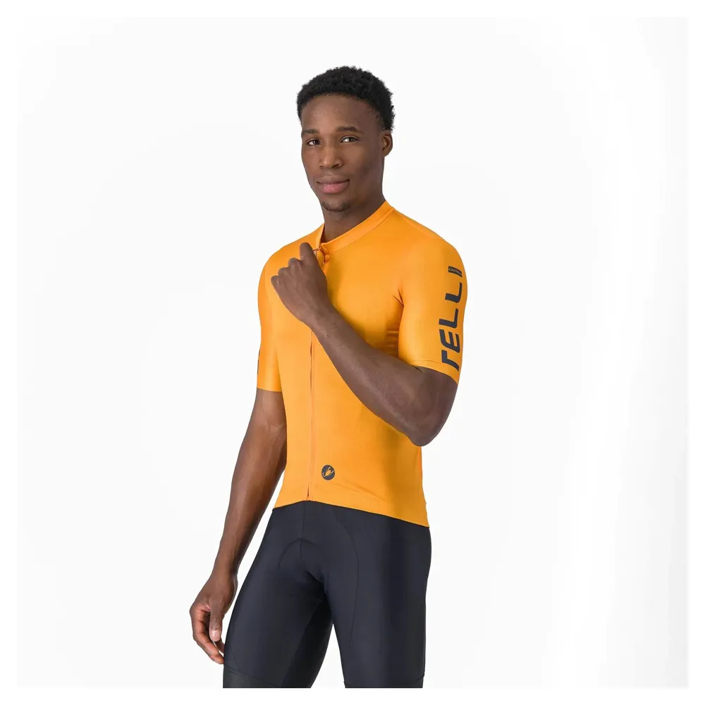 uPRISE Bikes Castelli Entrata Apex Men's Short Sleeve Jersey - Vivid Orange/Twilight Blue | Price match, 365 day returns, 18-Month Warranty, Finance Available & Free UK Delivery