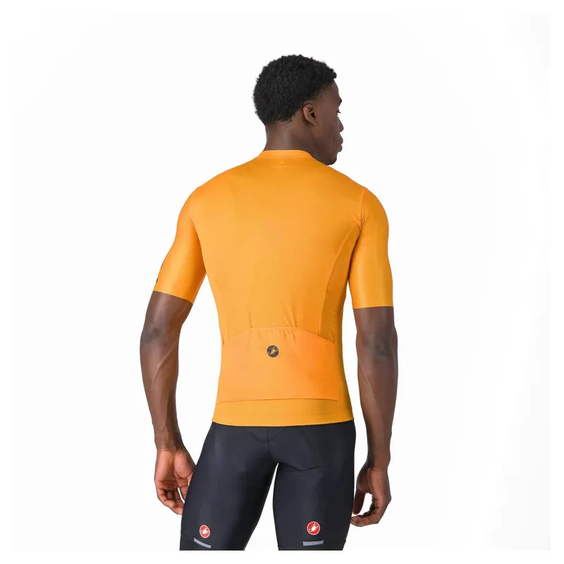 Castelli Entrata Apex Men's Short Sleeve Jersey - Vivid Orange/Twilight Blue-1