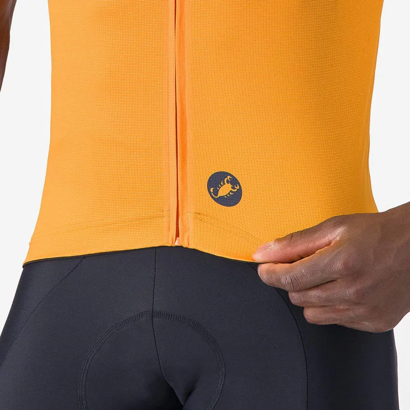 Castelli Entrata Apex Men's Short Sleeve Jersey - Vivid Orange/Twilight Blue-3