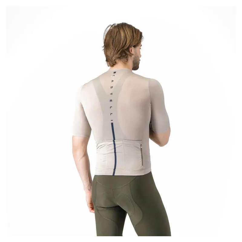 Castelli Drittone Logo Men's Short Sleeve Jersey - Clay/Belgian Blue-1