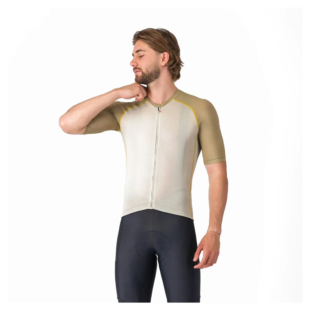 uPRISE Bikes Castelli Unlimited Endurance 3 Men's Short Sleeve Jersey - Silver Moon/Elmwood/Mango Mojito | Price match, 365 day returns, 18-Month Warranty, Finance Available & Free UK Delivery
