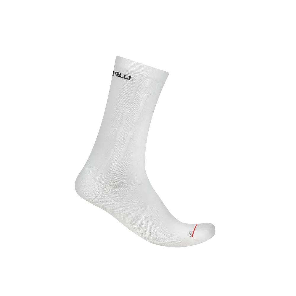 uPRISE Bikes Castelli Aero Race Pro 20 Socks - White | Price match, 365 day returns, 18-Month Warranty, Finance Available & Free UK Delivery