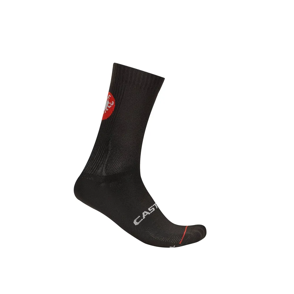 uPRISE Bikes Castelli Entrata 18 Socks - Black | Price match, 365 day returns, 18-Month Warranty, Finance Available & Free UK Delivery