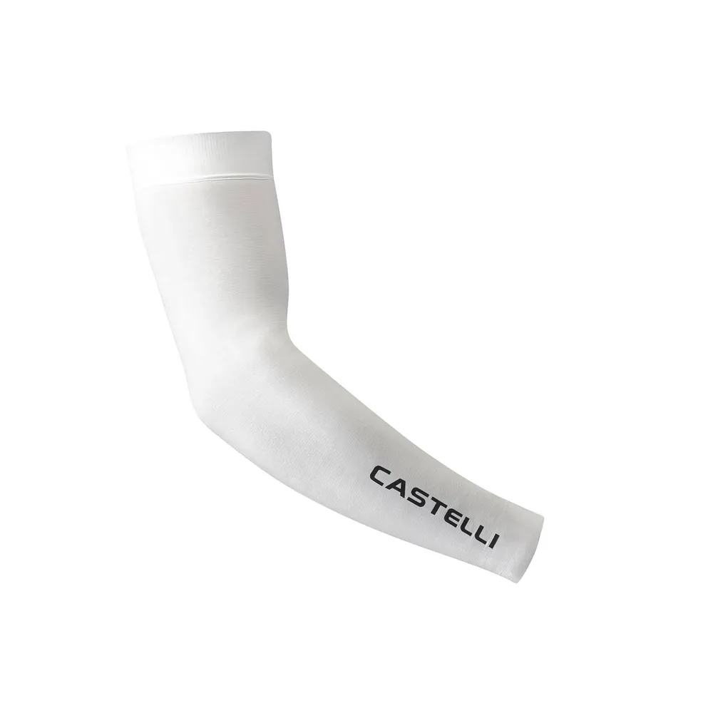 uPRISE Bikes Castelli UPF 50 + Light 3 Arm Sleeves - White | Price match, 365 day returns, 18-Month Warranty, Finance Available & Free UK Delivery