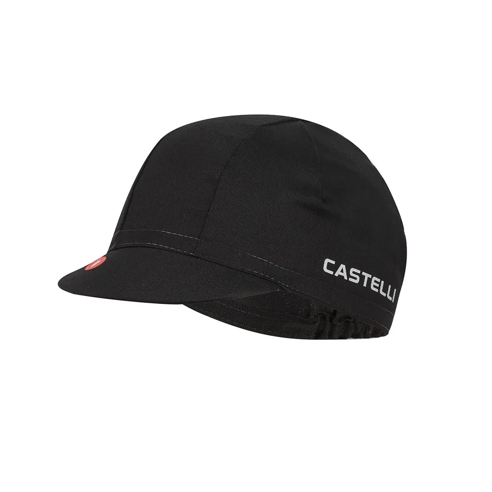 uPRISE Bikes Castelli Castelli Logo Cycling Cap - Black | Price match, 365 day returns, 18-Month Warranty, Finance Available & Free UK Delivery