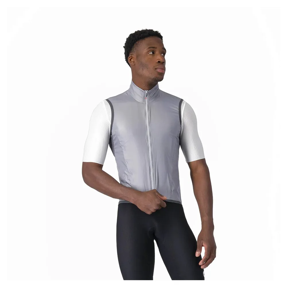 uPRISE Bikes Castelli Aria 2 Men's Windproof Vest - Silver Grey/Dark Grey | Price match, 365 day returns, 18-Month Warranty, Finance Available & Free UK Delivery