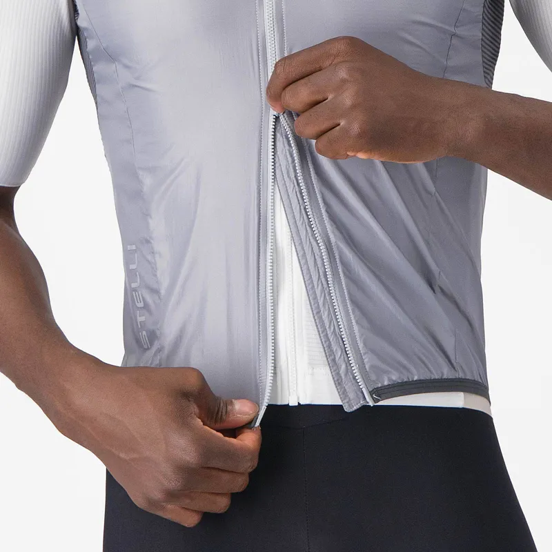 Castelli Aria 2 Men's Windproof Vest - Silver Grey/Dark Grey-2